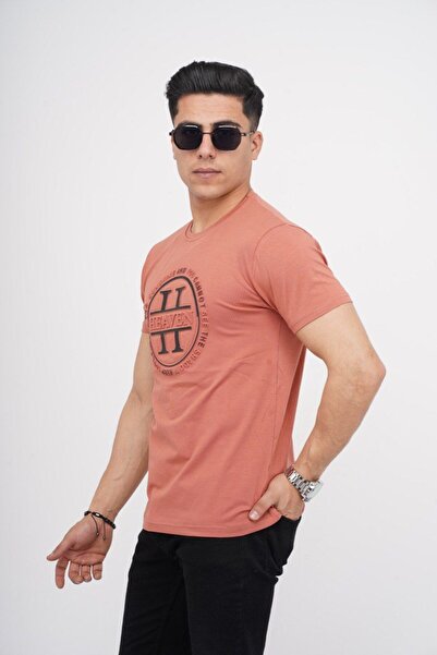 Est Estola Ανδρική λεπτή εφαρμογή Slim Fit Crew Neck Lycra ελαστικό ύφασμα με απαλή υφή
