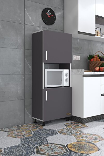 Kenzlife Mini Fırın Dolabı Gökhun Gri 148*60*30 Ayaklı Mikroalga Midi Fırın Mutfak
