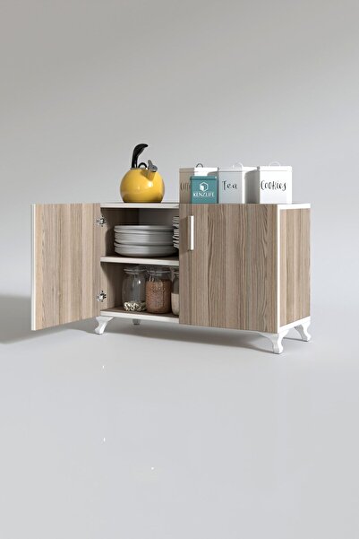 Kenzlife 2 Kapılı Dolap Rabia 048*070*032 Crd Kapaklı Ayaklı Banyo Mutfak Ofis Kitaplık Ayakkabılık Kiler