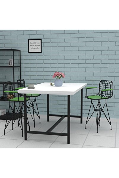 Kenzlife Knsz Ufak Boy Tel Bar Sandalyesi 1 Li Uslu Syhyşl Kolçaklı 55 Cm Otu...