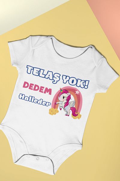 ADABEBEK Baby Snap Fastener Dedem Handle Printed Snap Fastener Bodysuit 20525
