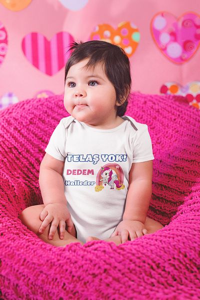 ADABEBEK Baby Snap Fastener Dedem Handle Printed Snap Fastener Bodysuit 20525