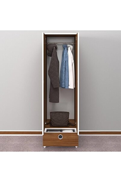 Kenzlife Gardırop 2 Kapaklı Kapılı Çekmeceli Şebboy 168*50*42 Cvz Ayaklı Gardolap Dolap