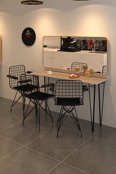 Kenzlife Knsz Masa Sandalye Takımı Hem75Mazlum Crdsyh 140*040 Klç 3 Sandalye ...