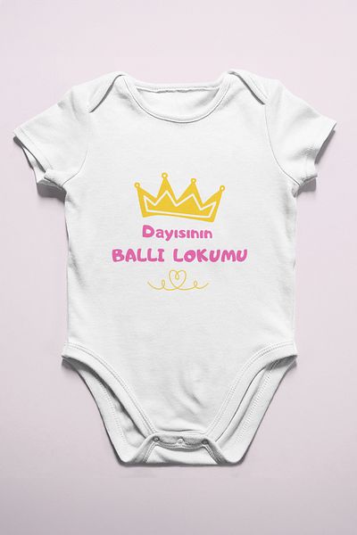 ADABEBEK 15650 Model Printed and Honey Turkish Delight Snap Body for Baby Girl