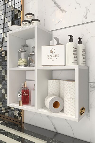 Kenzlife banyo dolabı dostoyevski byz 060*060*20 duvara asma aparatlı çamaşır