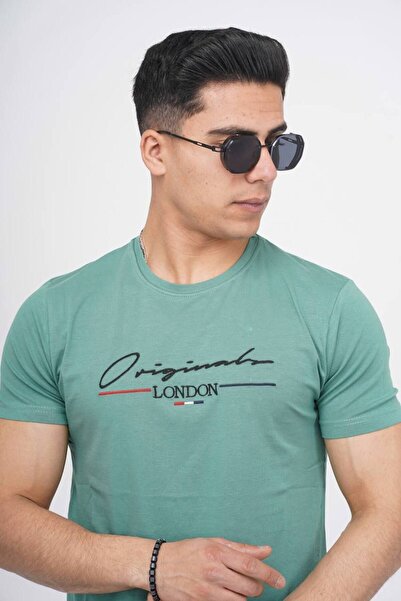 Est Estola Tricou Orignals pentru bărbați, slim fit, cu guler rotund