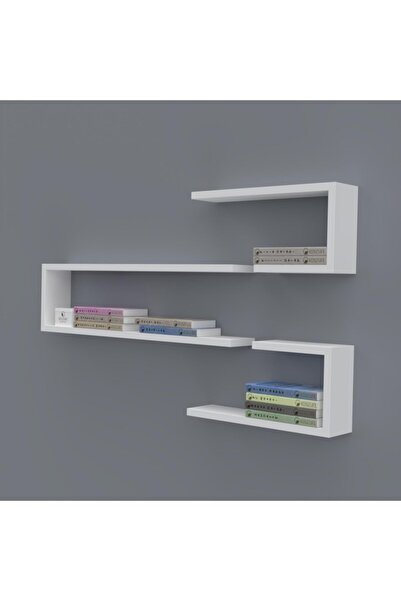 Kenzlife Kitaplık Nevres 060*100*20 Byz Duvar Rafı
