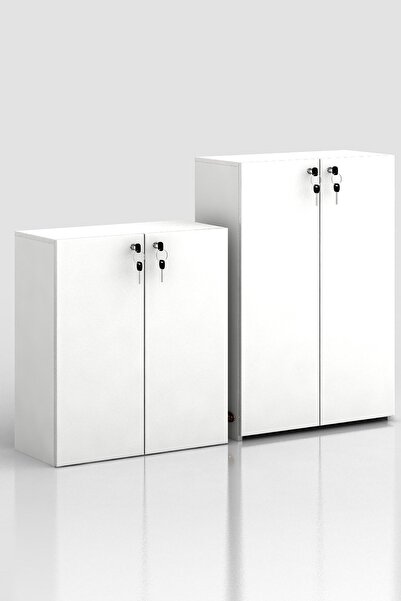 Kenzlife Ayakkabılık Ayakkabı Dolabı Kilitli Gutan Byz 180*70*32 Kapaklı Ofis Dolabı İki Bölme