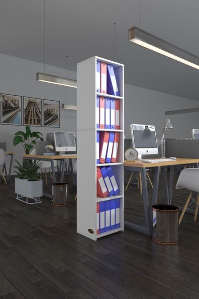 Kenzlife Klasörlük Raflı Kutadgu Byz 175*40*30 Kitaplık Ofis Arkalıksız