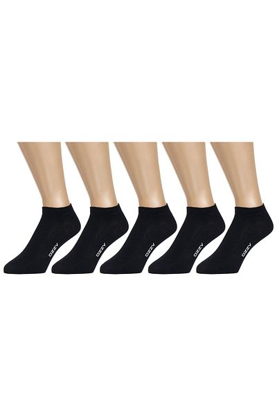 Ozzy Socks 5 чифта безшевни памучни черни ботуши Чорапи Летни издръжливи пета и пръсти