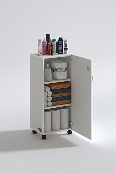 Kenzlife Mutfak Dolabı Zehra 108*030*032 Byz Kilitli Ayaklı Banyo Evrak Ofis Kitaplık Ayakkabılık Ki