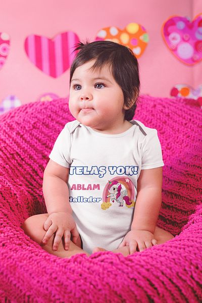ADABEBEK Printed Baby Bodysuit with Snap Fasteners - Zıbın Halleder 20520