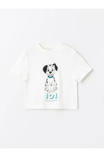 LC Waikiki LCW Baby Crew Neck Printed T-Shirt and Shorts for Baby Boy - 101 Dalmatian 2-Piece Set