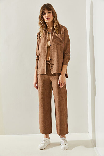 Bianco Lucci Dámsky vrchný a spodný set - elastické nohavice v páse60111075