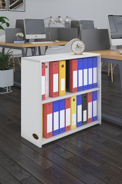 Kenzlife Klasörlük Raflı Burutay Byz 70*80*30 Kitaplık Ofis Arkalıksız