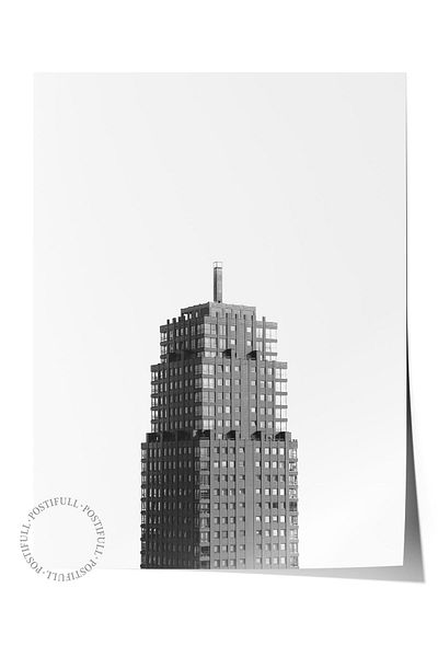 Postifull Ασπρόμαυρη αρχιτεκτονική αφίσα - Art Print, NO:35, Αισθητική διακόσμηση τοίχου γραφείου, κάθετη