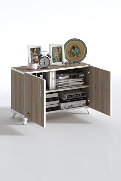 Kenzlife 2 Kapılı Dolap Rabia 048*070*032 Crd Kapaklı Ayaklı Banyo Mutfak Ofis Kitaplık Ayakkabılık Kiler