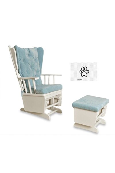 Asedia Mama Puflu Lake Mavi Minderli Sallanan Sandalye Emzirme Koltuğu Babalar Günü Hediyesi