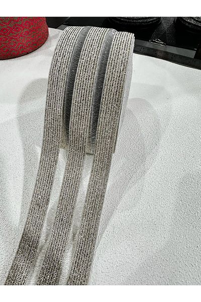 paşateks since 1995 şekil 5 Meters Ecru Glitter Mesh Strip