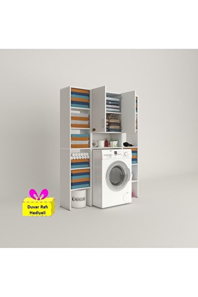 Kenzlife Çamaşır Makinesi Dolabı Sinemmaksduble Byz 180*126*30 Banyo Arkalıkl...
