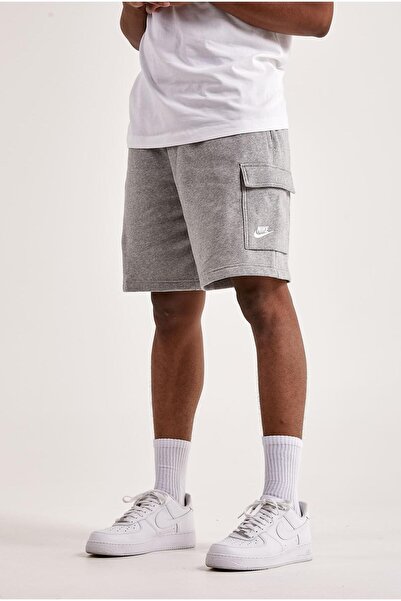Nike Club Cargo Cepli Erkek Siyah Pamuklu Şort