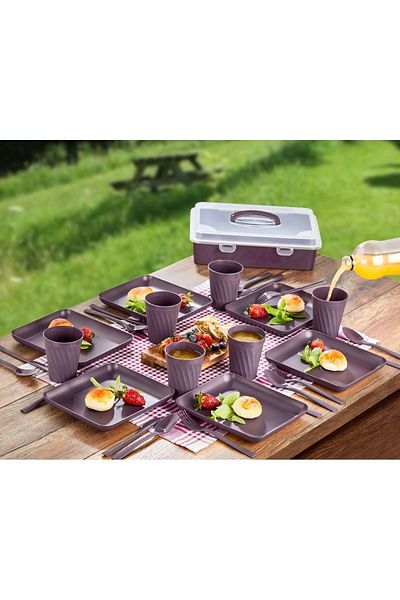 DEMPA 32 Piece Picnic Set - Orange Color