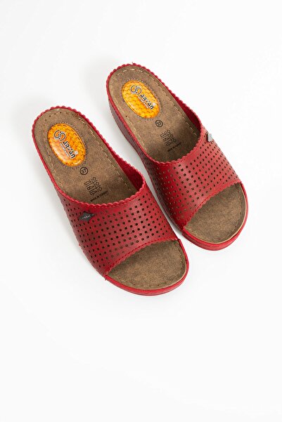 AlbiShoes Kadın Jelli Topuk Hafif Rahat Yumuşak Taban Anatomik Hafif Topuk 4 cm Günlük Kadın Terlik