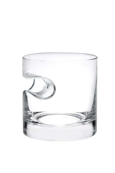 Jenisa Handmade Glass Cigar Indented Whiskey Glass 9x9 Cm