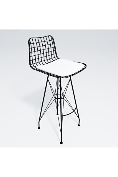 Kenzlife Knsz Kafes Tel Bar Sandalyesi 1 Li Zengin Syhbyz 75 Cm Oturma Yüksek...