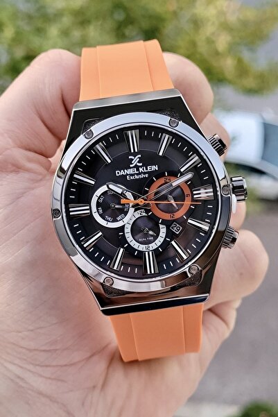 Daniel Klein Turuncu Renk 2 Yıl Garantili Fonksiyonlu Erkek Kol Saati Dkgnct619