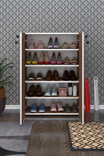 Kenzlife Ayakkabılık Ayakkabı Dolabı Kilitli Be Real Cvz 120*70*32 Kapaklı Arkalıklı Ofis Dolabı İki Bölme