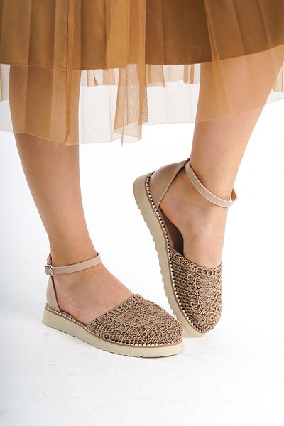 Shoesers Elegant Patterned Women's Ballerinas - Comfortable Sole and Ankle Strap Casual Shoes