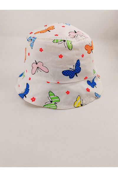 Shuttle Park Unisex Children's Summer Hat - Cotton Cloth, Sombrero, Stylish Butterfly Design
