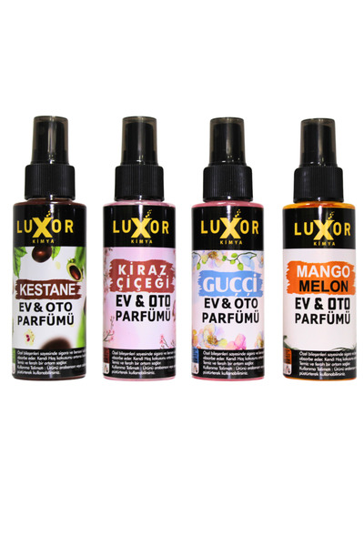 Luxor Kimya 4 lü set 100 ml Kestane - Kiraz Çiçeği - Guççi - Mango
