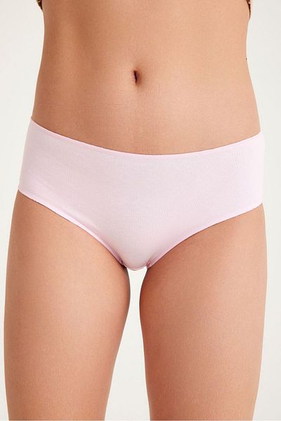 Dennis Denise High Waist Cotton Pack of 5 Women's Panties - Pink, Gray, White, Green, Blue, Brown