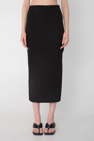 Addax Midi Length Pencil Skirt - Elastic Waist E8030-asn75
