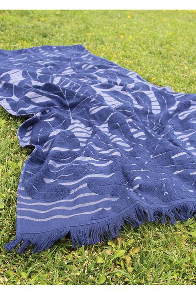 Baveno 90x160 cm Ζακάρ με σχέδιο 100% βαμβακερή πετσέτα θαλάσσης - Baveno