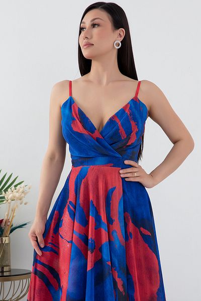 PULLIMM Rochie de seara cu bretele din tul dublu - DNS1526