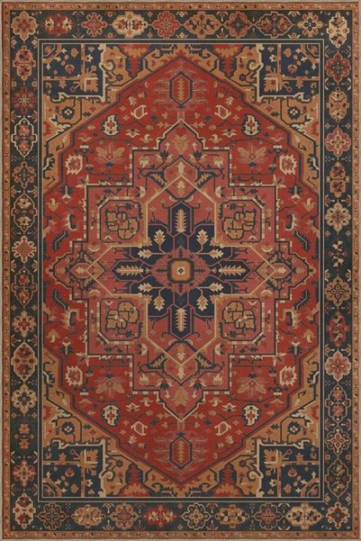 Rugs Modern Halı Geometric Orange Themed Floral Woven Base Washable Carpet Mi...