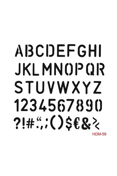 Cadence Letter Stencil (template) 25x25 Cm