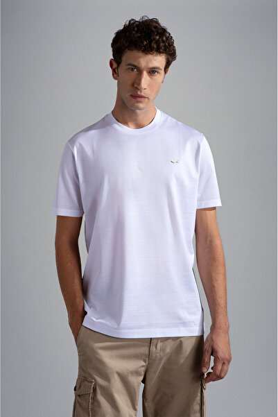 PAUL&SHARK MEN'S KNITTED T-SHIRT C.WCOTTON