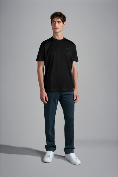 PAUL&SHARK MEN'S KNITTED T-SHIRT C.WCOTTON