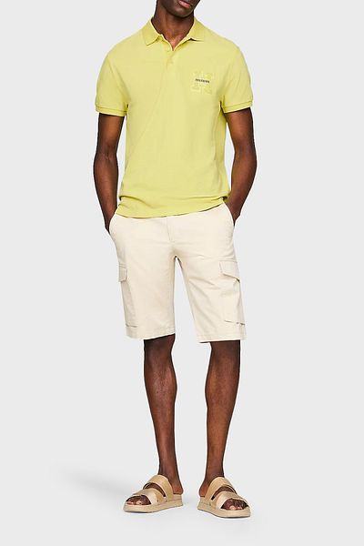 Tommy Hilfiger Men's Polo Neck T-Shirt - Monogram Logo, 100% Cotton, Regular Fit MW0