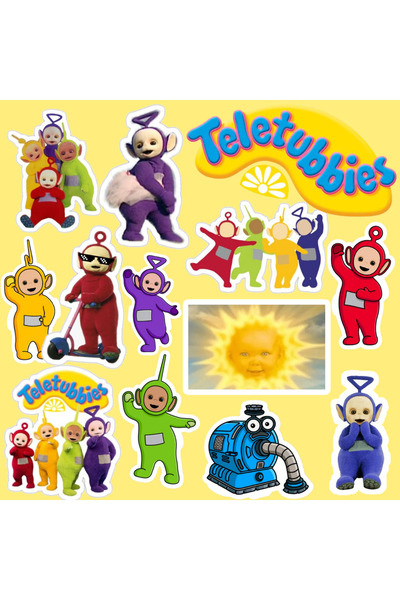 Pufidik Teletabiler Sticker Seti | Laptop Notebook Telefon Etiket