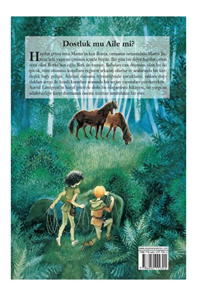 Pegasus Yayınları Haydudun Kızı Ronja (Ciltli) - Astrid Lindgren