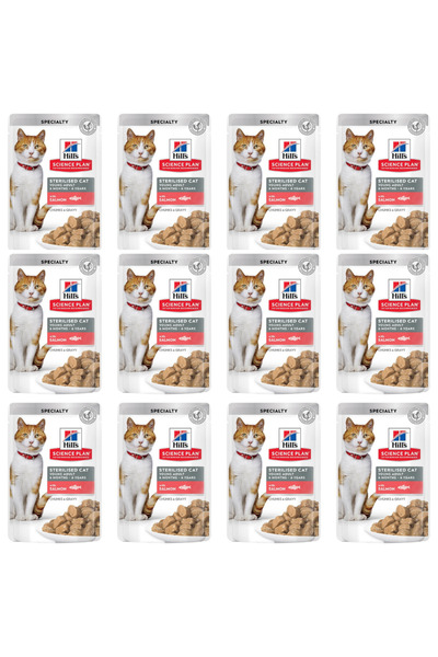 Hill's Somonlu Kısırlaştırılmış Kedi Konservesi 85gr - 12 Adet