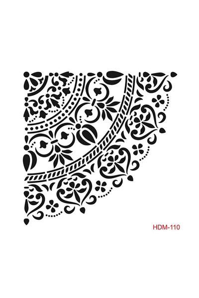 Cadence Mandala Corner Stencil (template) 25x25 Cm