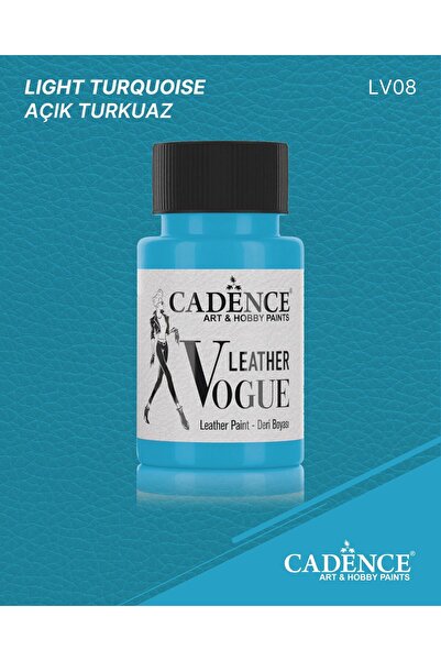 Cadence Açık Turkuaz Deri Boyası - LV08 Açık Turkuaz Deri Boyası 50ML