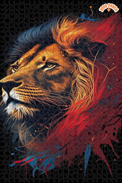 Teona Ahşap Ateşten Yükselen Aslan Majestesi Çift Katlı Çerçeveli Asılabilir ...